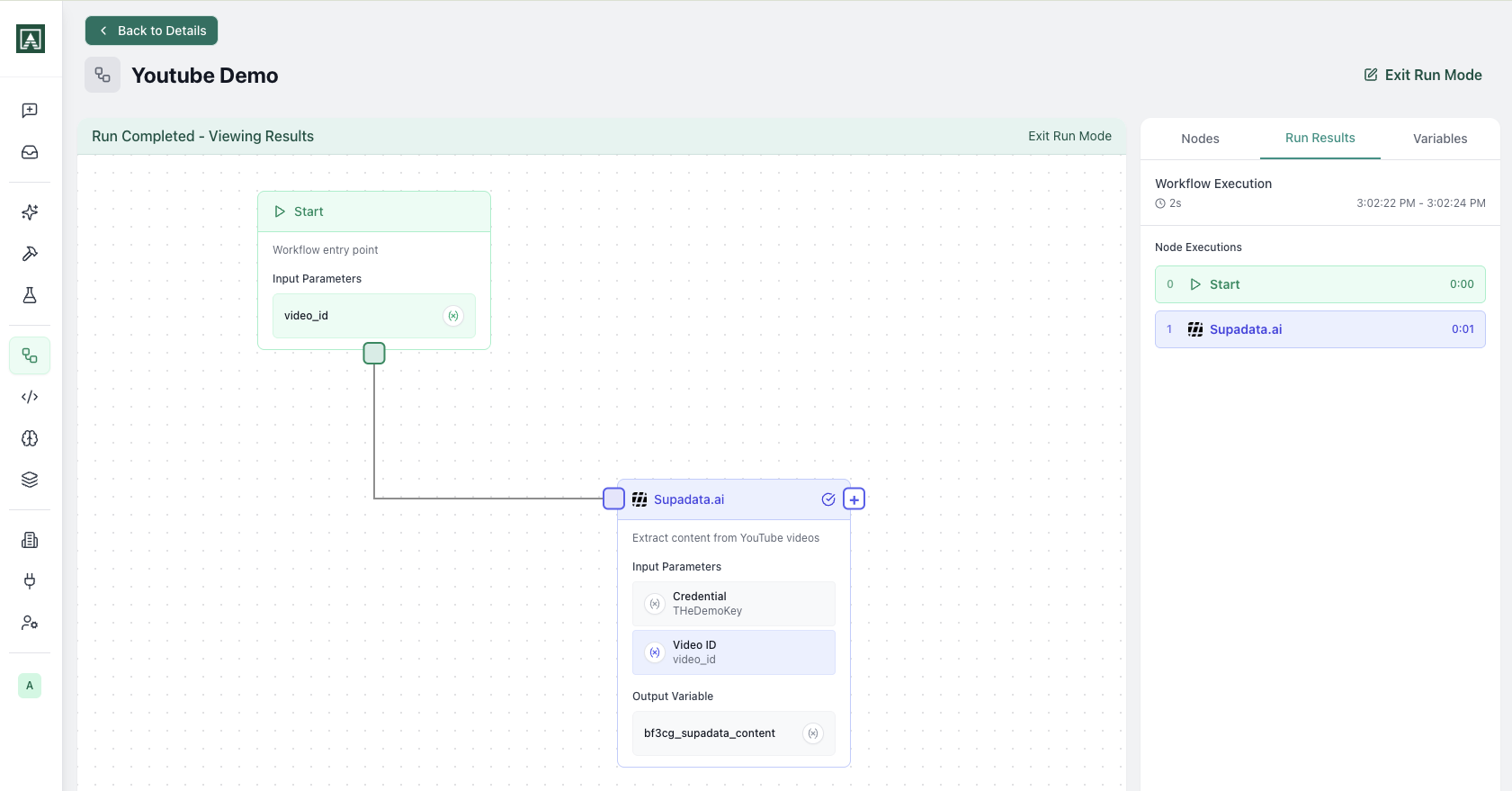 Workflow running